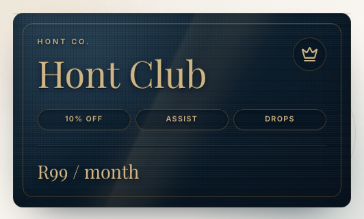 Hont Co. Membership